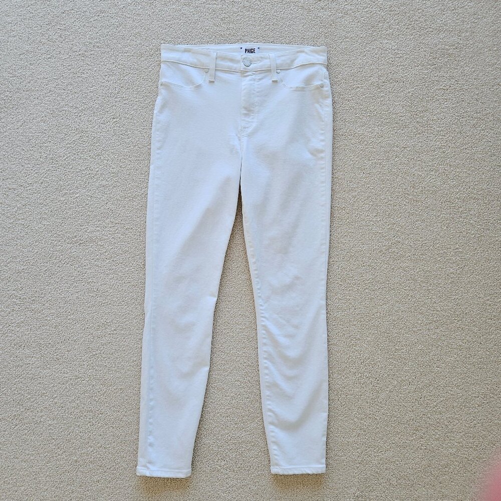 Paige Vivid White cropped denim jeans